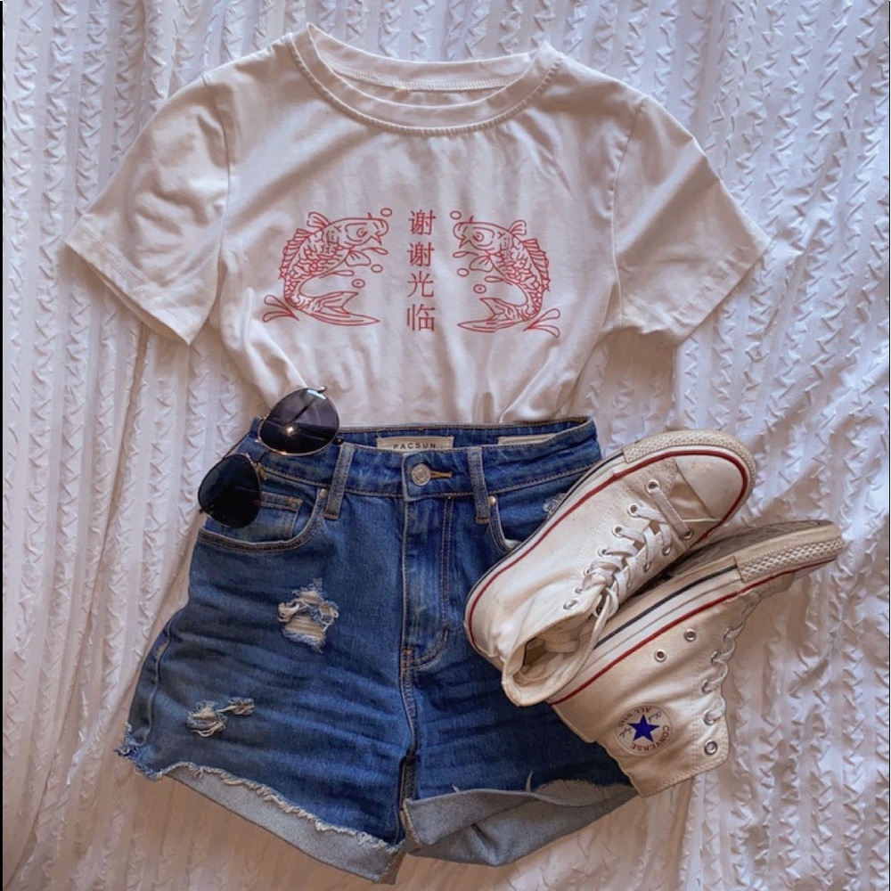 Koi Fish Crop Top